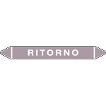 99201B - foglio 5 elichette per tubazioni fondo viola RITORNO
