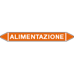 99302A - foglio 5 elichette tubazioni fondo arancione ALIMENTAZIONE