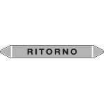 99401B - foglio 5 elichette per tubazioni fondo argento RITORNO