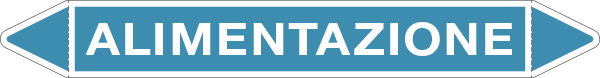 99502B - foglio 5 elichette per tubazioni fondo azzurro ALIMENTAZIONE
