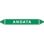 99600B - foglio 5 elichette per tubazioni fondo verde ANDATA