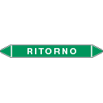 99601B - foglio 5 elichette per tubazioni fondo verde RITORNO