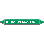 99602B - foglio 5 elichette per tubazioni fondo verde ALIMENTAZIONE