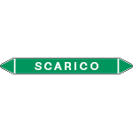 99603B - foglio 5 elichette per tubazioni fondo verde SCARICO