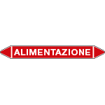 99702B - foglio 5 elichette per tubazioni fondo rosso ALIMENTAZIONE