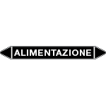 99902A - foglio 5 elichette per tubazioni fondo nero ALIMENTAZIONE