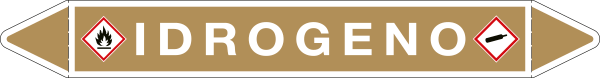 99A113A - foglio da 5 etichette autoadesive con frecce e simboli per IDROGENO