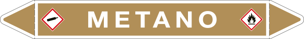 99A231B - foglio da 5 etichette autoadesive con frecce e simboli per METANO