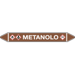 99A311B - foglio da 5 etichette autoadesive con frecce e simboli per METANOLO