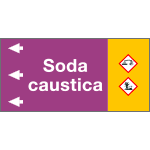 99A351NES - etichetta fondo viola " SODA CAUSTICA " sinistra