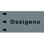 99A380NES - etichetta fondo grigio "OSSIGENO" sinistra
