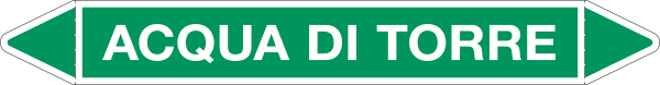 99A670B - foglio da 5 etichette autoadesive con frecce+simb.ACQUA DI TORRE