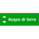 99A670NBS - foglio da 5 etichette fondo verde" ACQUA DI TORRE"sinistra