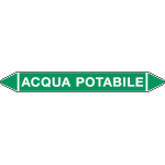 99A672C - etichetta singola autoadesiva con frecce e simboli ACQUA POTABILE
