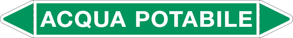 99A672C - etichetta singola autoadesiva con frecce e simboli ACQUA POTABILE