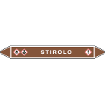 99A941A - foglio da 5 etichette autoadesive con frecce e simboli STIROLO