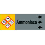 99B282NDD - foglio da 5 etichette fondo grigio "AMMONIACA"destra