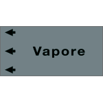 99B951NES - Etichetta fondo grigio " VAPORE" sinistra