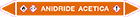 99C100A - foglio da 5 etichette autoadesive con frecce ANIDRIDE ACETICA