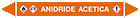 99C100B - foglio da 5 etichette autoadesive con frecce+simboli ANIDRIDE ACETICA