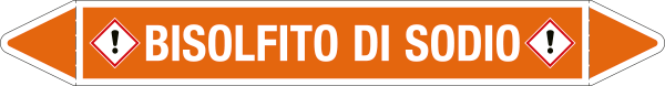 99C110B - foglio da 5 etichette autoadesive con frecce+simb BISOLFITO DI SODIO