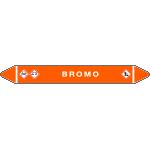 99C120B - foglio da 5 etichette autoadesive con frecce e simboli BROMO