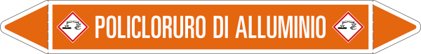 99C160A - foglio da 5 etichette autoadesive con frecce+simb POLICLORURO DI ALL.