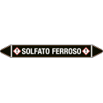 99C180B - foglio da 5 etichette autoadesive con frecce+simboli SOLFATO FERROSO