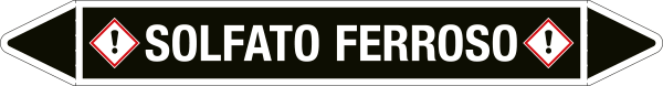 99C180B - foglio da 5 etichette autoadesive con frecce+simboli SOLFATO FERROSO