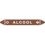 99C220A - foglio da 5 etichette autoadesive con frecce e simbolo ALCOOL