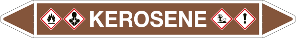 99C400B - foglio da 5 etichette autoadesive con frecce e simboli KEROSENE