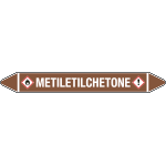 99C410B - foglio da 5 etichette autoadesive con frecce+simboli METILETILCHETONE
