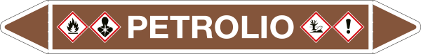 99C480B - foglio da 5 etichette autoadesive con frecce e simboli PETROLIO