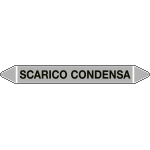 99C550B - foglio da 5 etichette autoadesive con frecce+simb. SCARICO CONDENSA