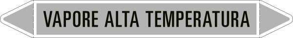 99C570C - etichetta singola autoadesiva con frecce e simboli VAPORE ALTA TEMPER.