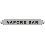 99C590A - foglio da 5 etichette autoadesive con frecce e simboli VAPORE BAR