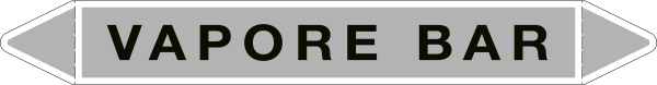 99C590B - foglio da 5 etichette autoadesive con frecce e simboli VAPORE BAR
