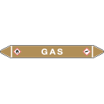 99C650B - foglio da 5 etichette autoadesive con frecce e simboli GAS