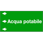 99C672NES - Etichetta fondo verde "ACQUA POTABILE " sinistra
