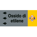 99C680NCS - foglio da 5 etichette fondo grigio"OSSIDO DI ETILENE" sinistra