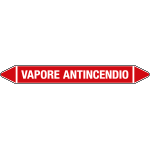 99C700A - foglio da 5 etichette autoadesive con frecce+simb VAPORE ANTINCENDIO