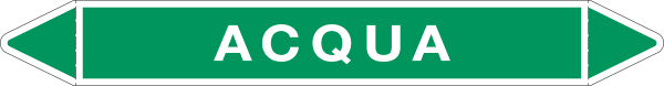 99C710D - etichetta autoadesiva fondo verde frecce e simboli ACQUA