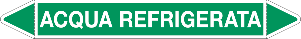 99C720C - foglio da 5 etichette autoadesive con frecce simboli ACQUA REFRIGERATA