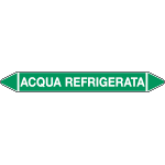 99C720D - etichetta autoadesiva con frecce+simboli ACQUA REFRIGERATA