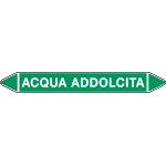 99C730A - foglio da 5 etichette autoadesive con frecce+simb ACQUA ADDOLCITA