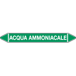99C740A - foglio da 5 etichette autoadesive con frecce+simb ACQUA AMMONIACALE
