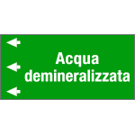 99C780NES - Etichetta fondo verde "ACQUA DEMINERALIZZATA"  sinistra