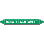 99C830B - foglio da 5 etichette autoadesive con frecce e simboli ACQUA DI RISCAL