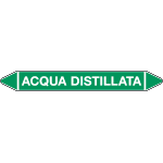 99C840B - foglio da 5 etichette autoadesive con frecce+simb ACQUA DISTILLATA