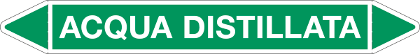99C840B - foglio da 5 etichette autoadesive con frecce+simb ACQUA DISTILLATA